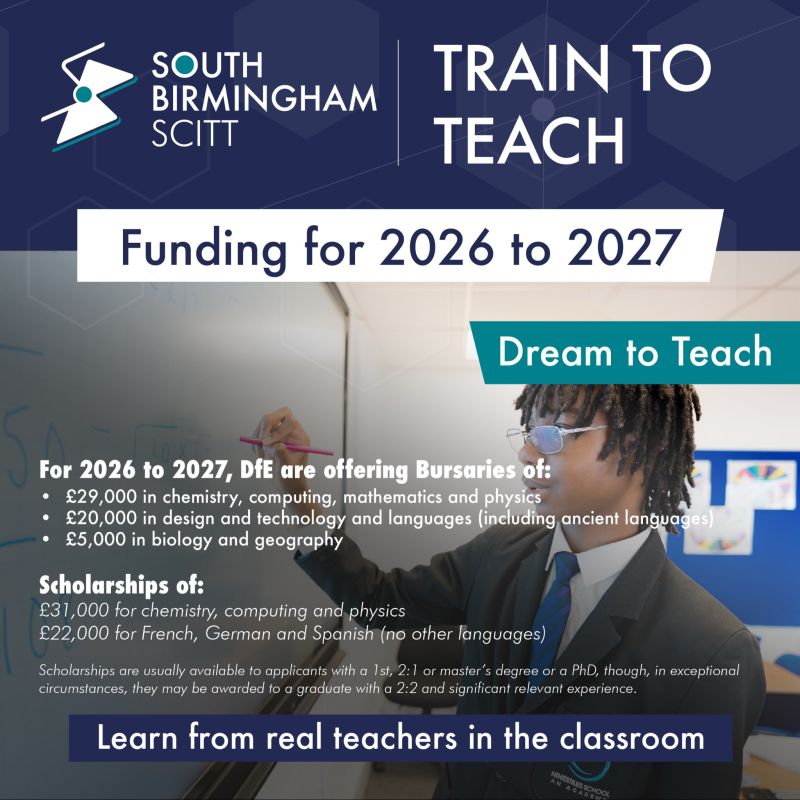 Image for the Tweet beginning: Dream to teach? Come and